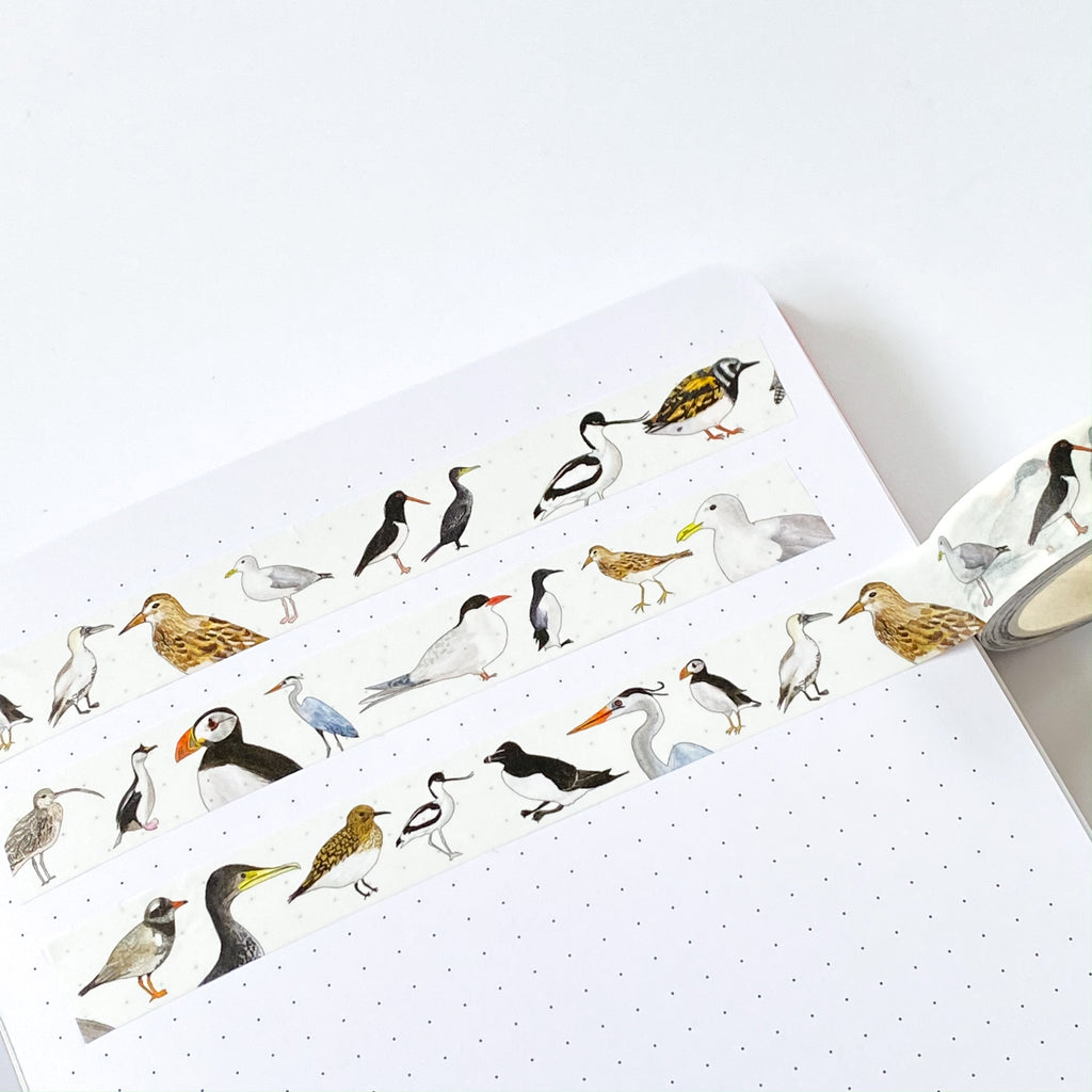 British Coastal Birds Washi Tape - Sarah Frances 