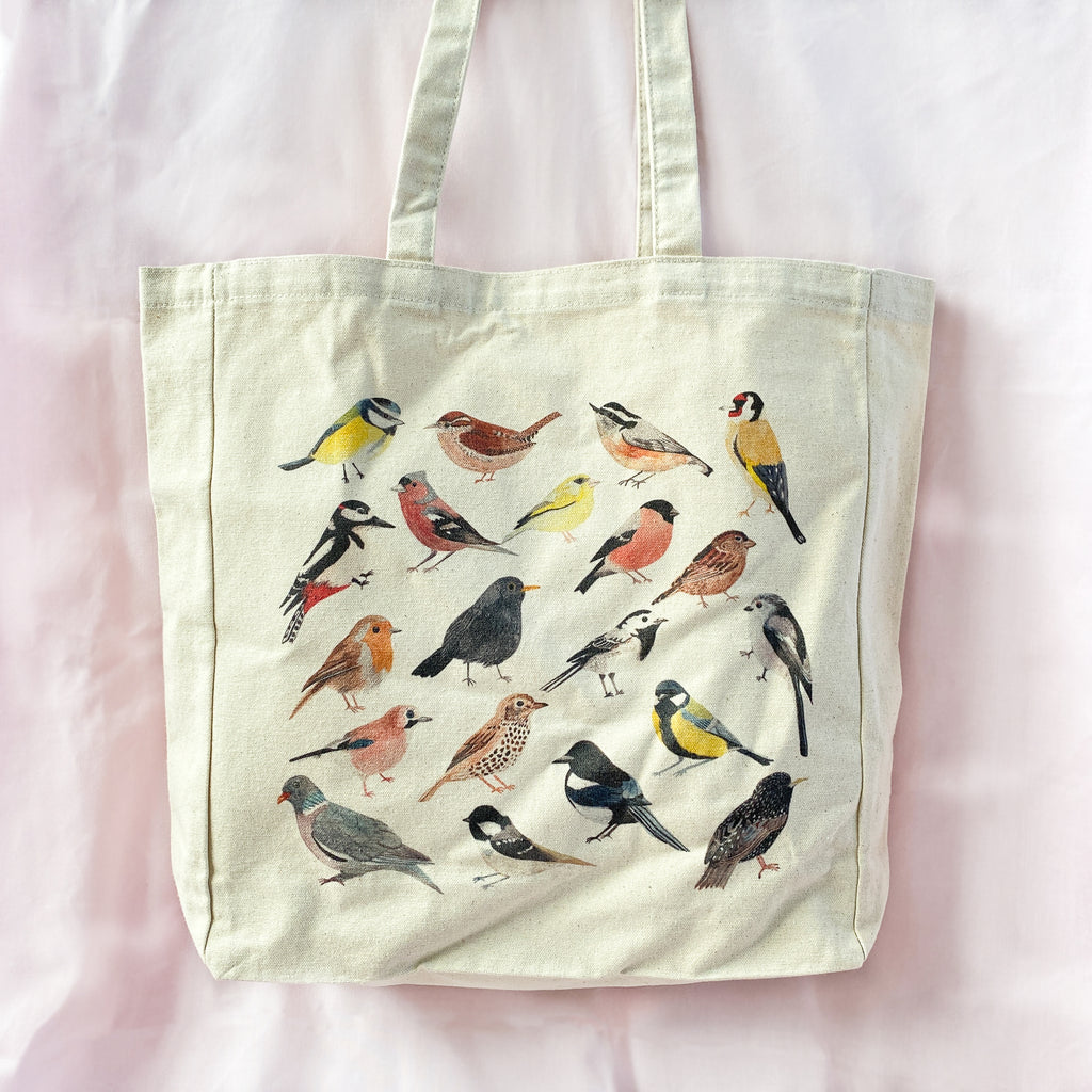 British Garden Birds Tote Bag - Sarah Frances 