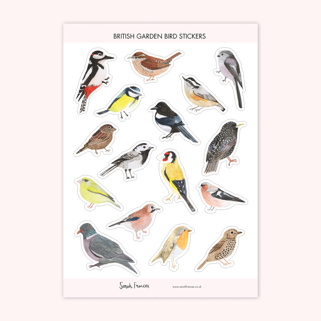 British Bird Stickers - Sarah Frances 
