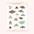 British Moths Stickers - Sarah Frances 