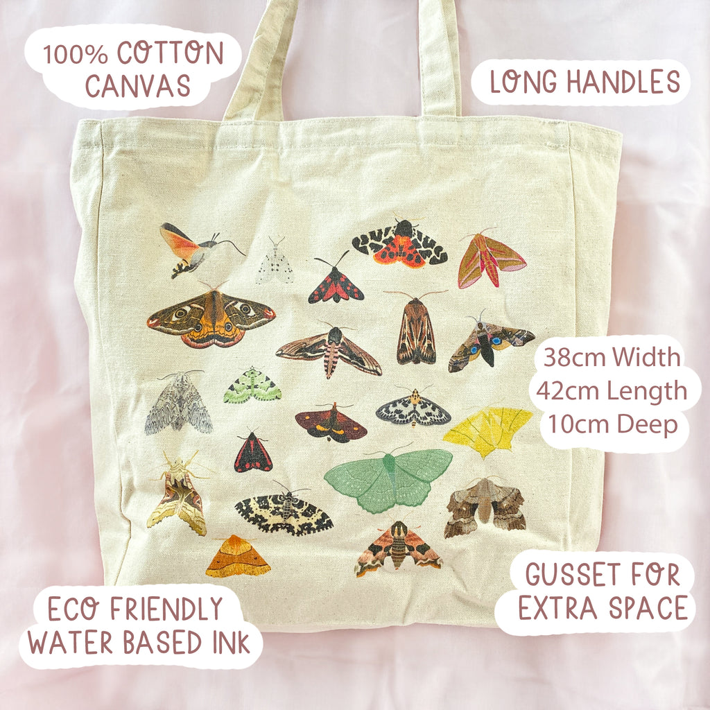 British Moths Tote Bag - Sarah Frances 
