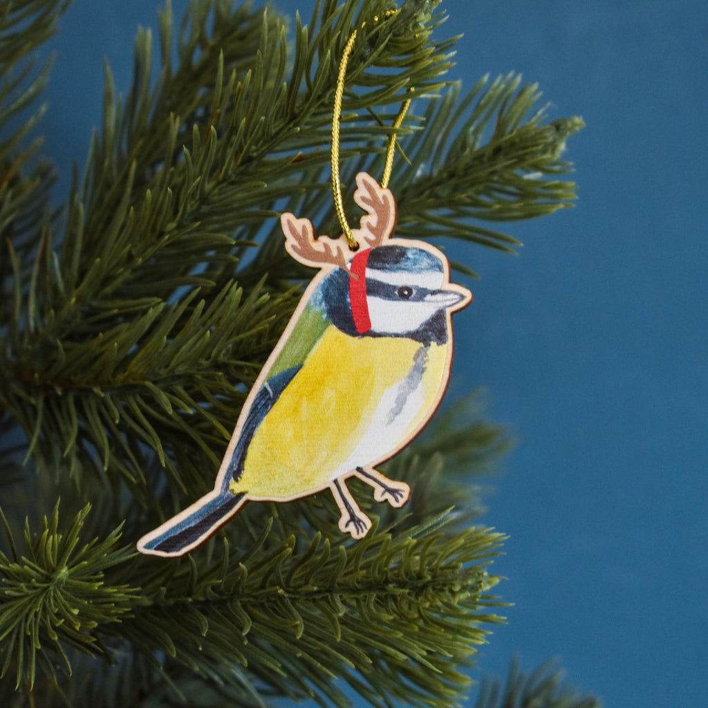 Wooden Christmas Bird Decorations - Sarah Frances 