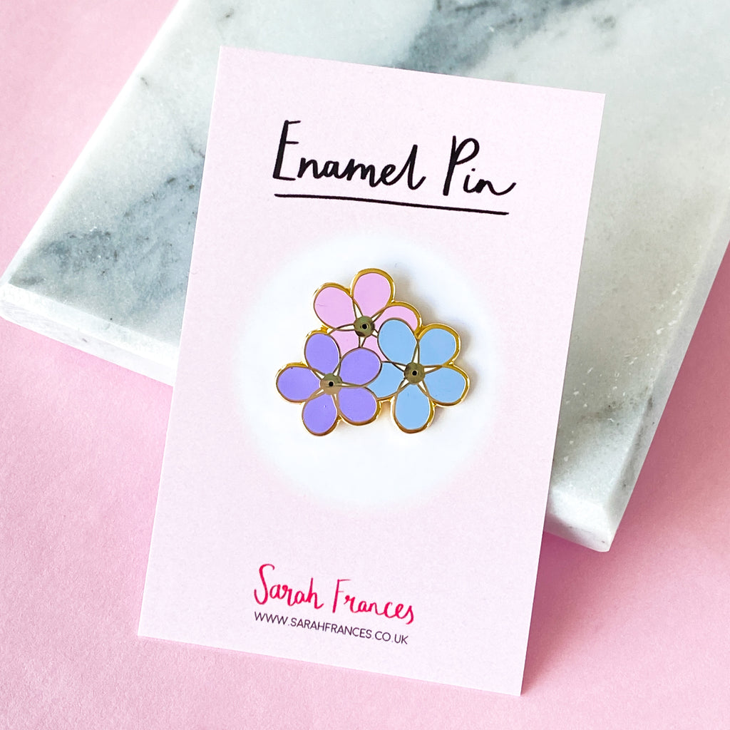 Forget Me Not Enamel Pin - Sarah Frances 