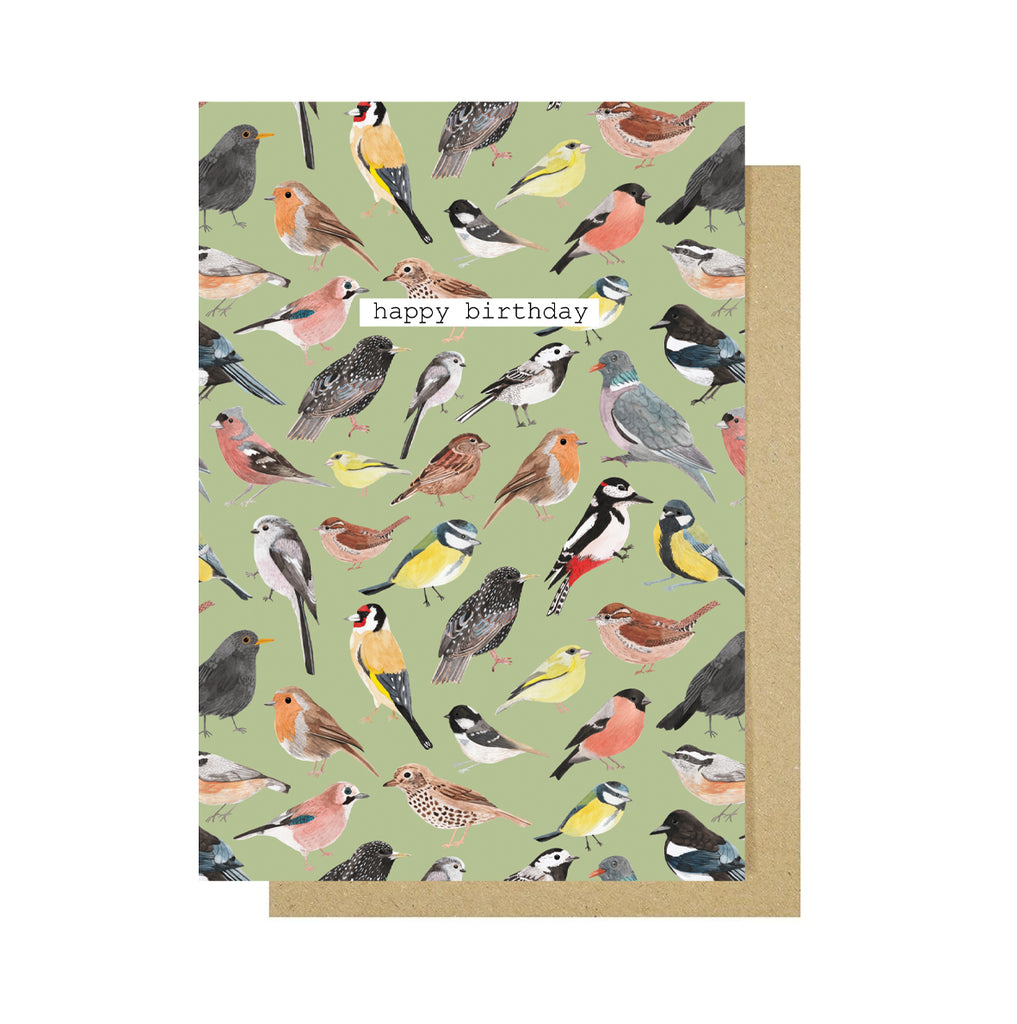 Happy Birthday Birds Greetings Card - Sarah Frances 