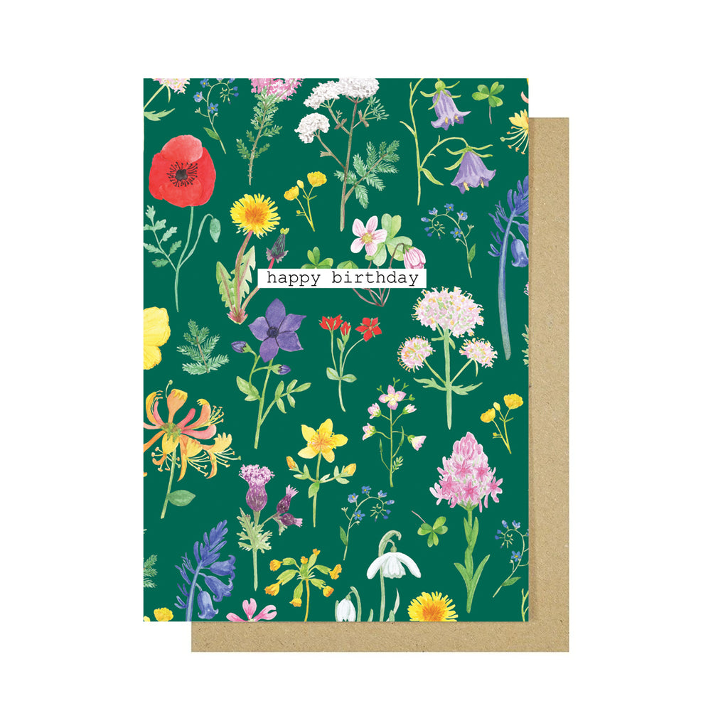 Happy Birthday Wildflowers Greetings Card - Sarah Frances 