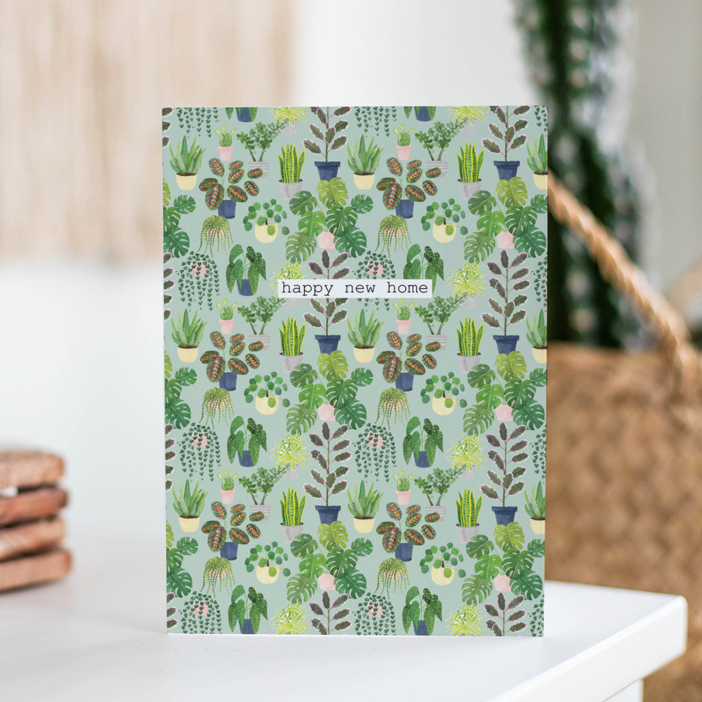 Happy New Home Plants Greetings Card - Sarah Frances 