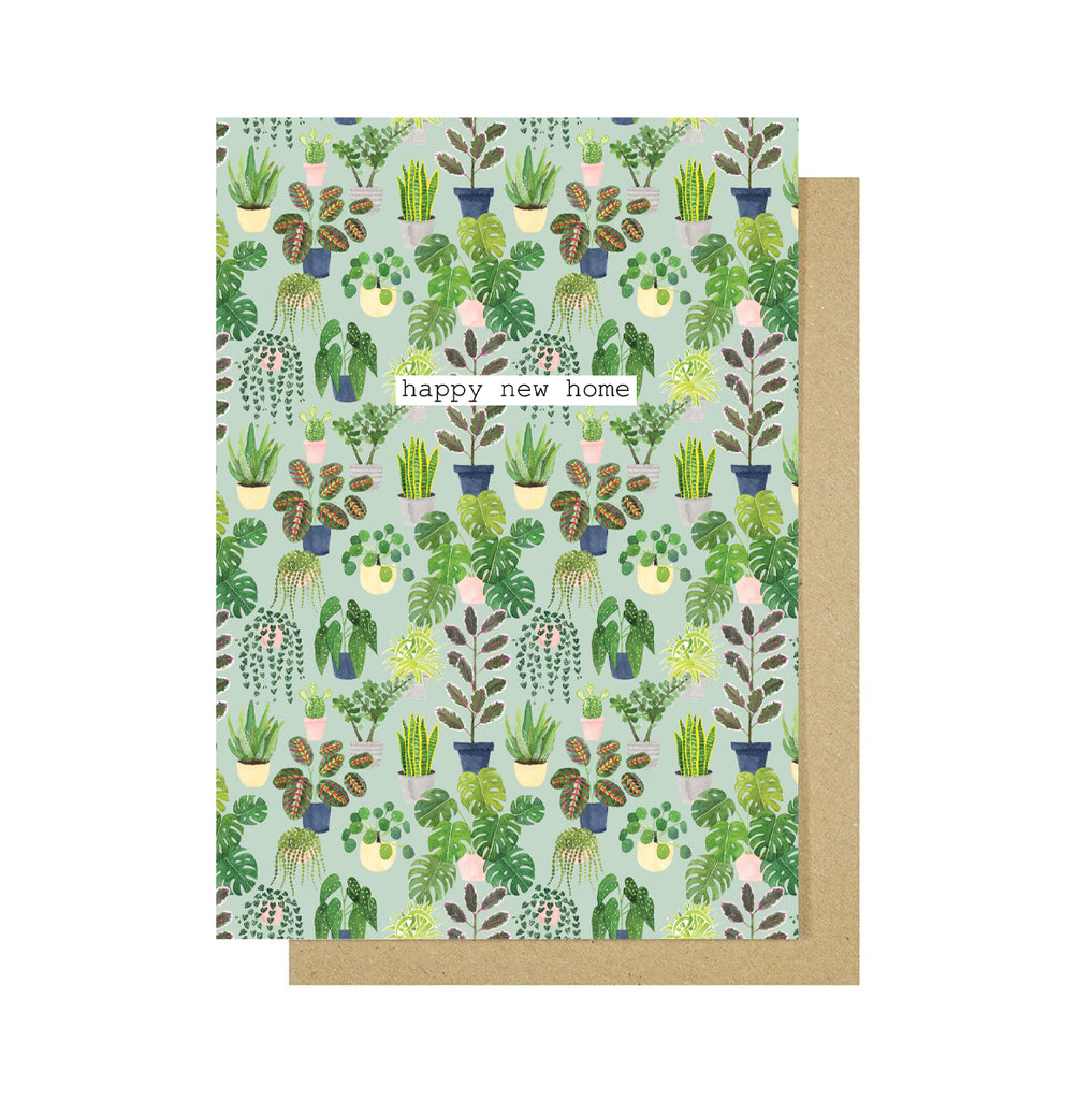 Happy New Home Plants Greetings Card - Sarah Frances 
