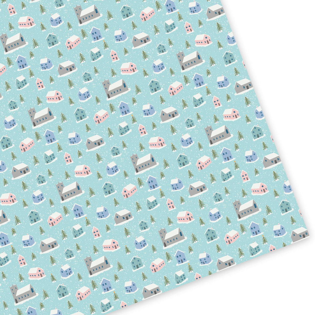 Holiday Village Wrapping Paper - Sarah Frances 