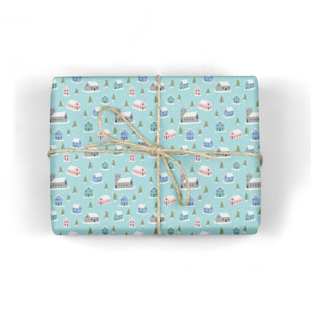 Holiday Village Wrapping Paper - Sarah Frances 