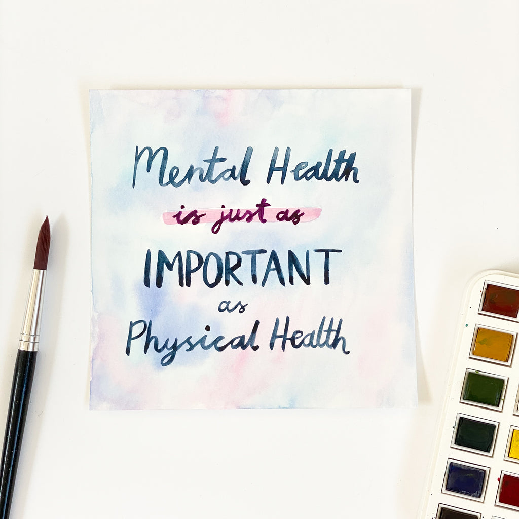 Mental Health - Original 15x15cm Watercolour Painting - By Sarah Frances - Sarah Frances 
