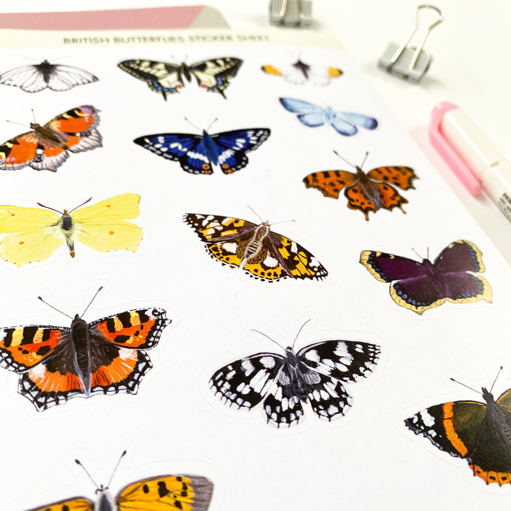 British Butterfly Stickers - Sarah Frances 