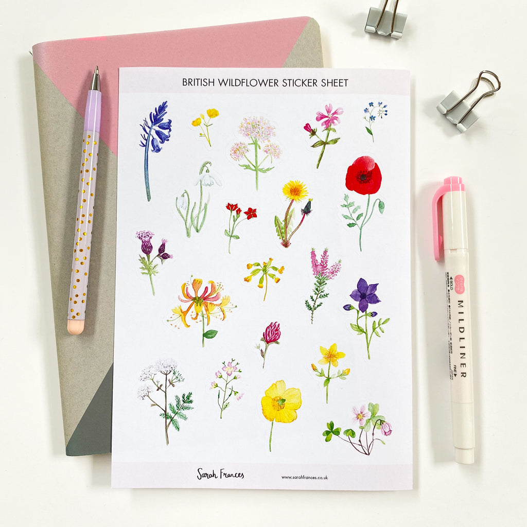 British Wildflower Stickers - Sarah Frances 