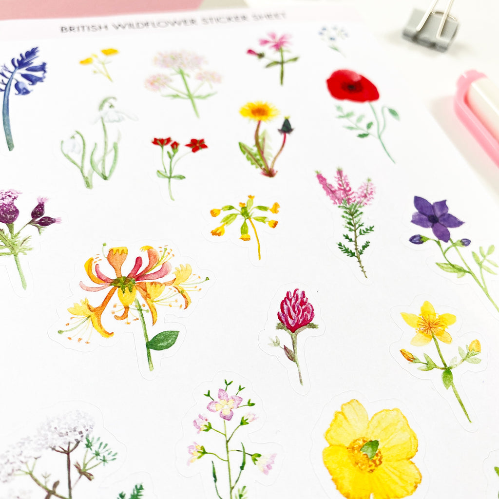 British Wildflower Stickers - Sarah Frances 