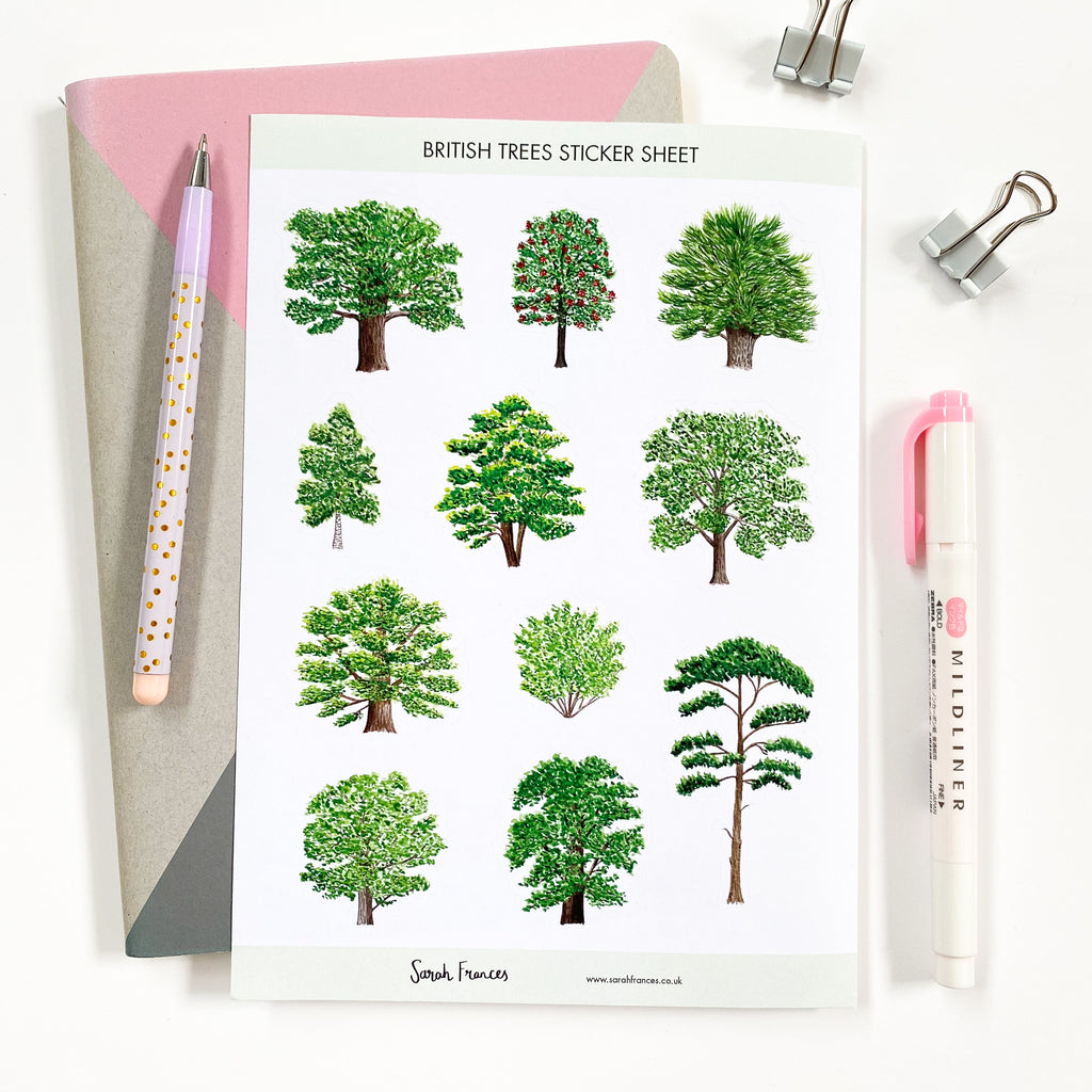 British Trees Stickers - Sarah Frances 