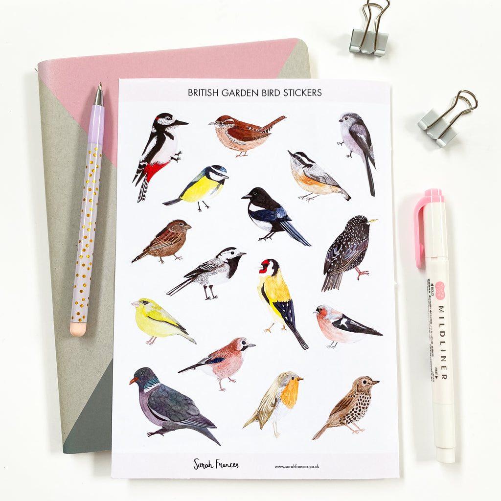 British Bird Stickers - Sarah Frances 