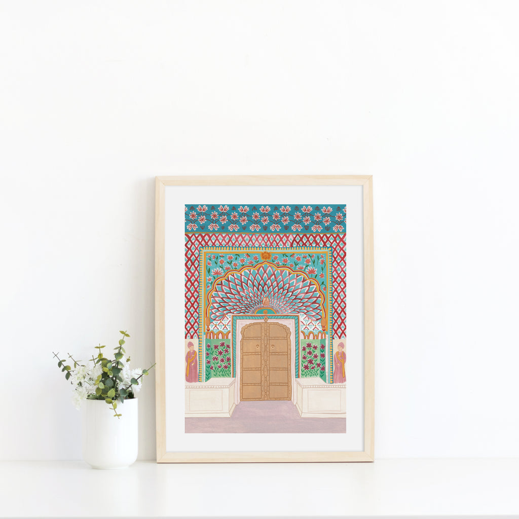 Lotus Gate, Jaipur India Art Print - Sarah Frances 