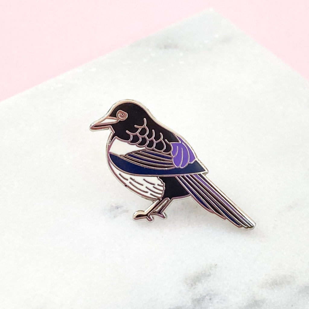 Magpie Enamel Pin - Sarah Frances 