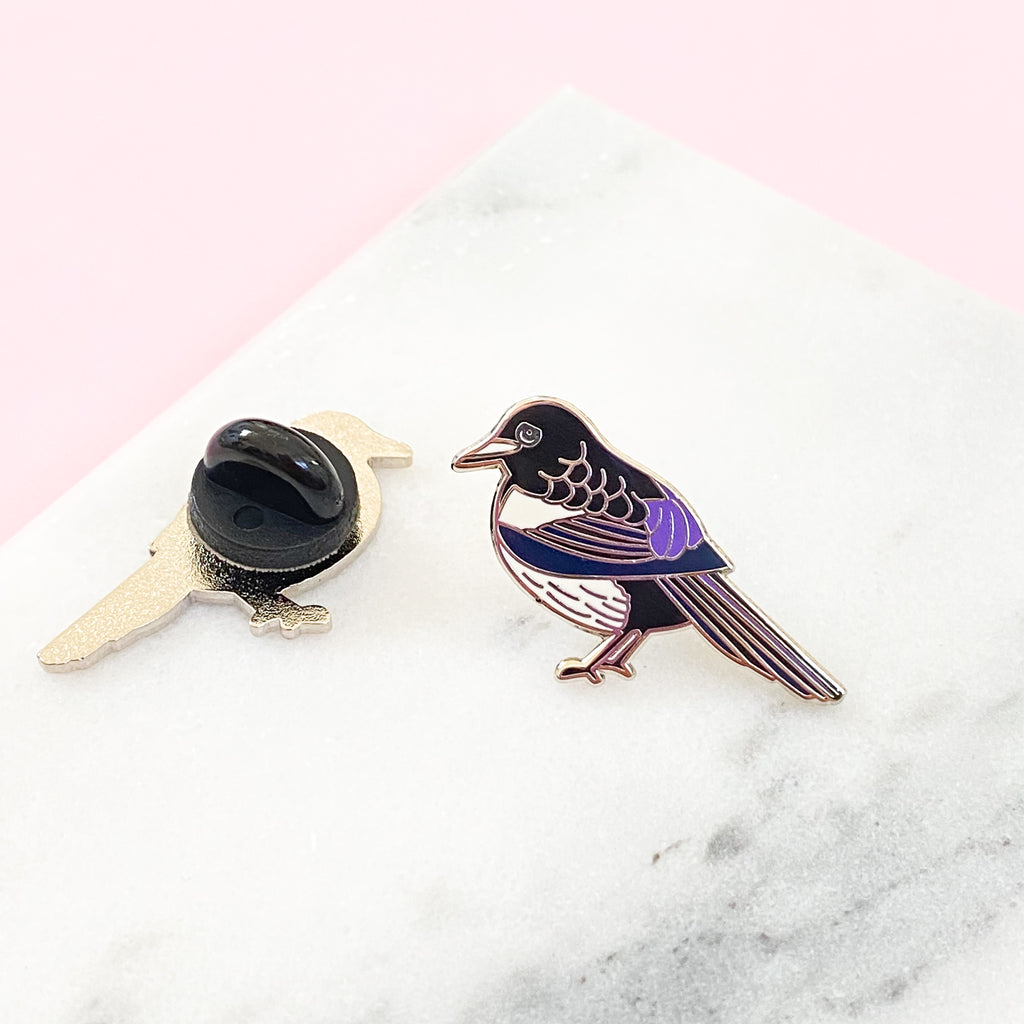 Magpie Enamel Pin - Sarah Frances 