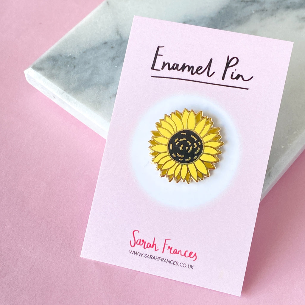 Sunflower Enamel Pin - Sarah Frances 