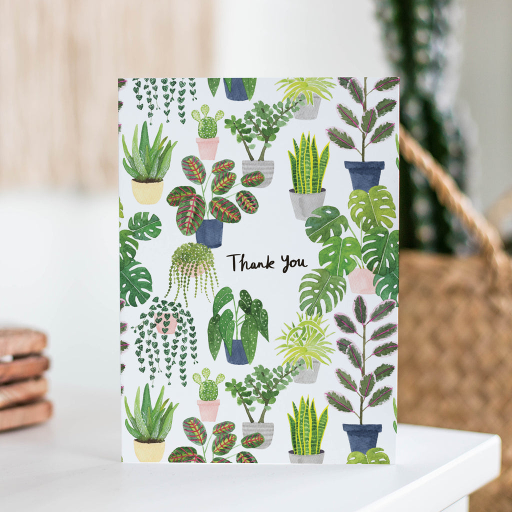 Plants Thank You Greetings Card - Sarah Frances 