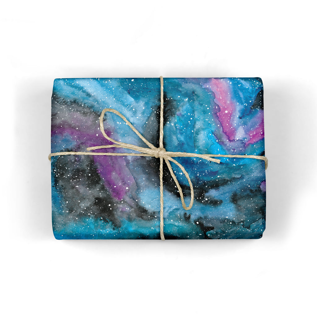 Watercolour Galaxy Wrapping Paper - Sarah Frances 